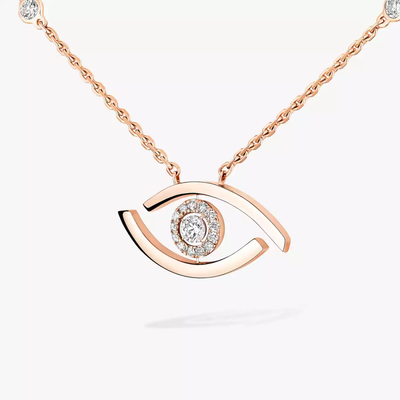 Lucky Eye Collier Diamant Or Rose