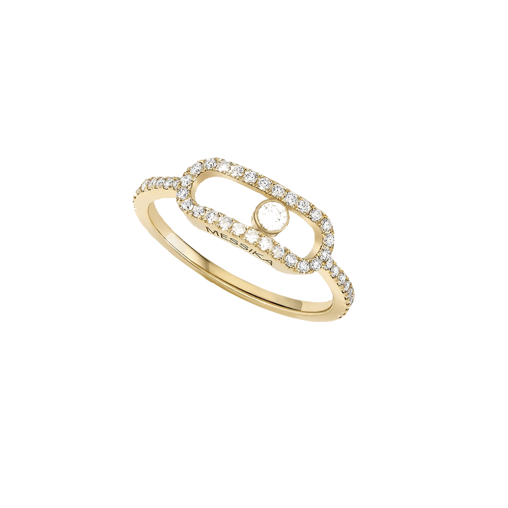 Move Uno GM Pavée Bague Diamant Or Jaune