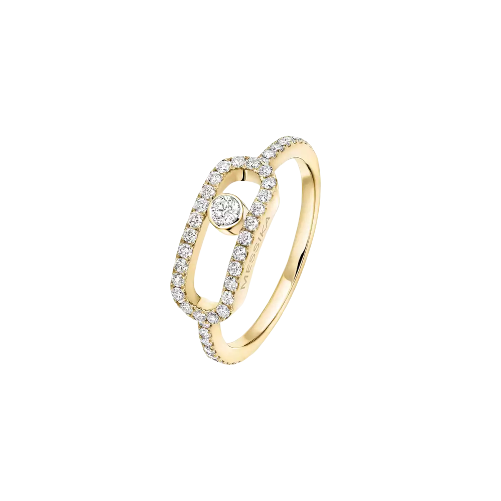 Move Uno GM Pavée Bague Diamant Or Jaune