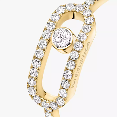 Move Uno GM Pavée Bague Diamant Or Jaune