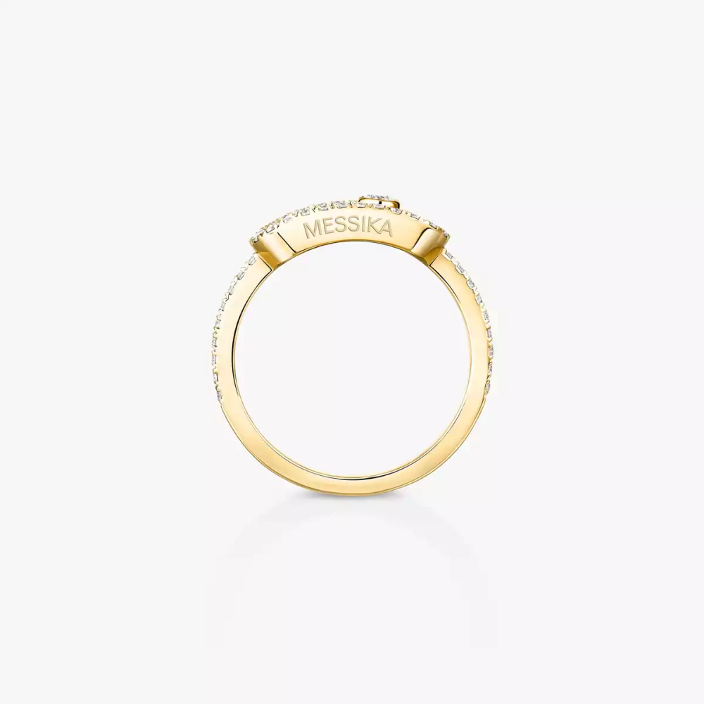 Move Uno GM Pavée Bague Diamant Or Jaune
