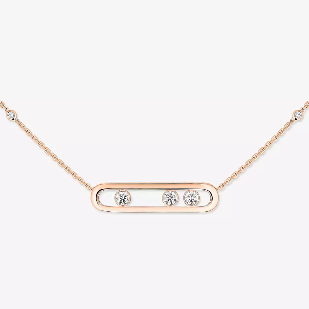 Move Collier Diamant Or Rose