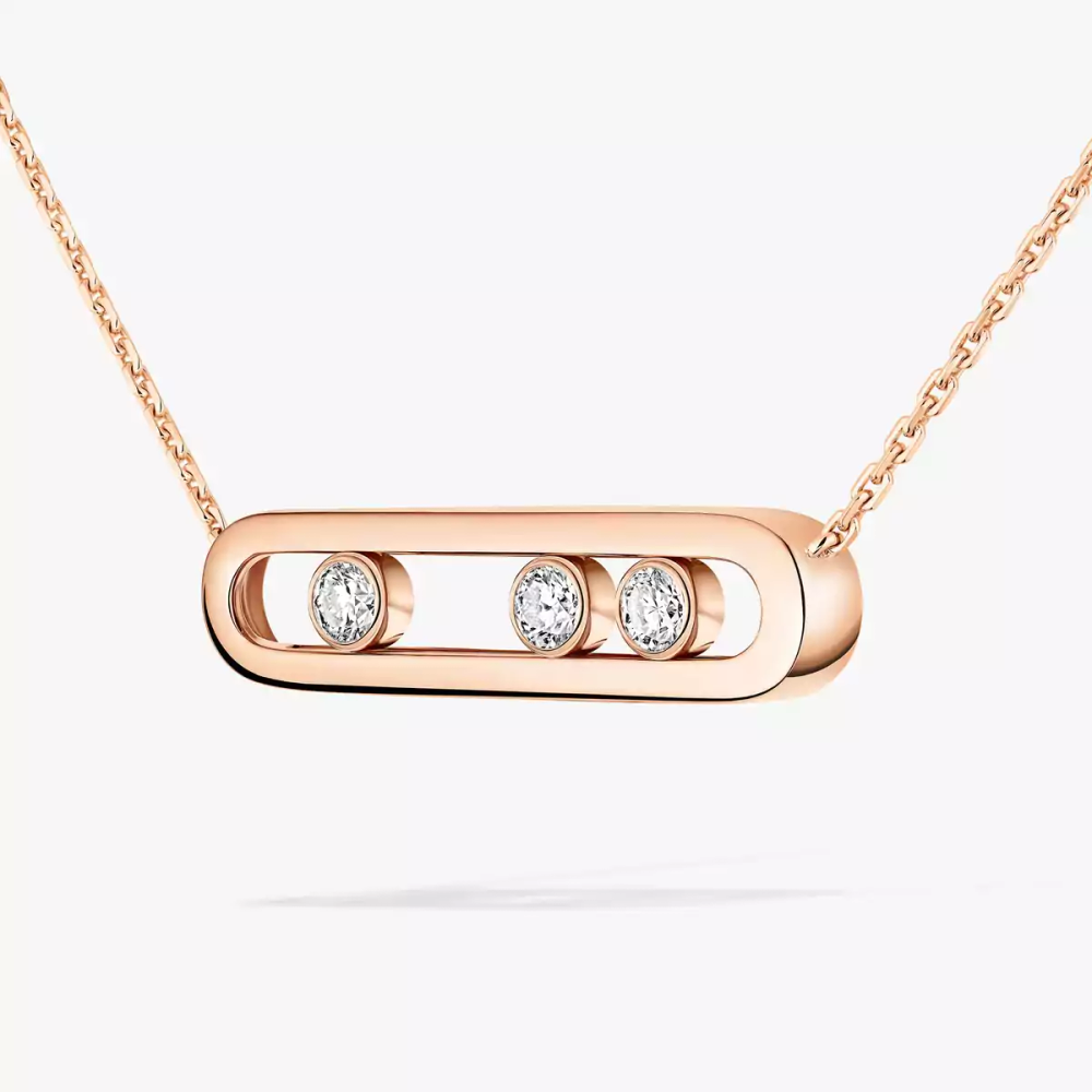 Move Collier Diamant Or Rose