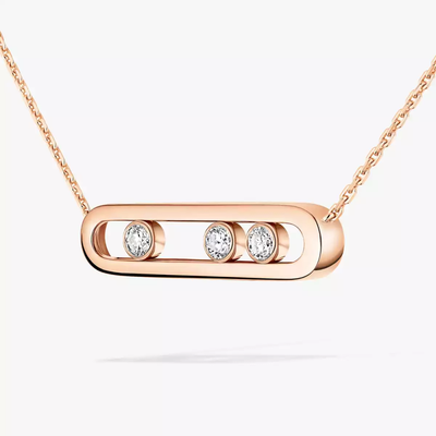 Move Collier Diamant Or Rose