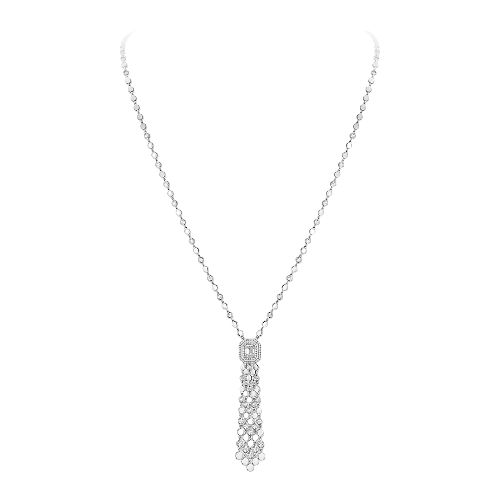 D-Vibes Tassel White Gold Diamond Necklace