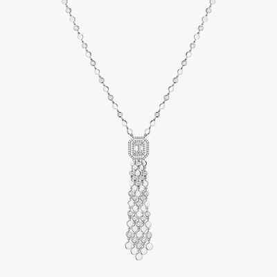 D-Vibes Tassel White Gold Diamond Necklace