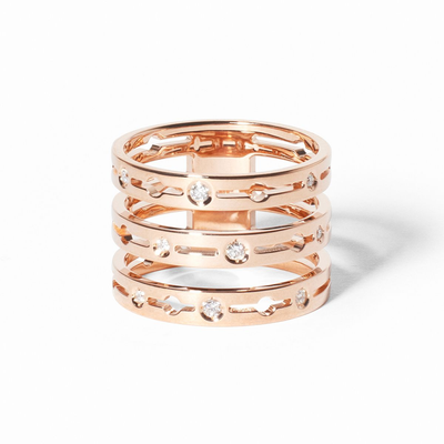 Pulse 3 Rows Ring