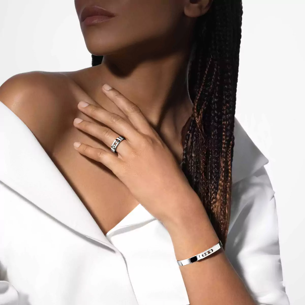 Bangle Move Noa Bracelet Diamant Or Blanc
