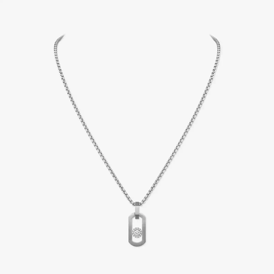 Pendentif So Move Titane Naturel Collier Diamant Natural Titanium