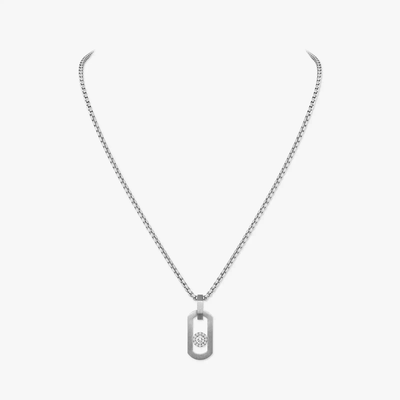 Pendentif So Move Titane Naturel Collier Diamant Natural Titanium