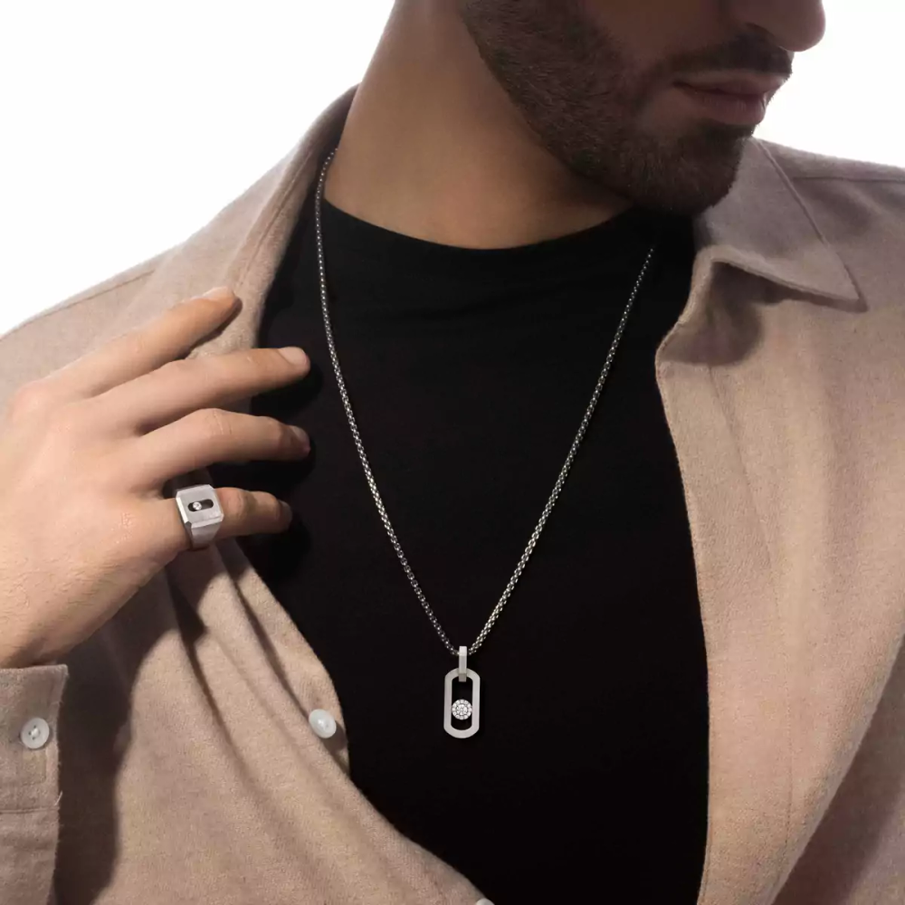 Collier pendentif So Move Collier Diamant Natural Titanium