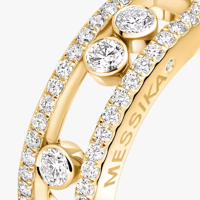 Move Classique Pavée Bague Diamant Or Jaune