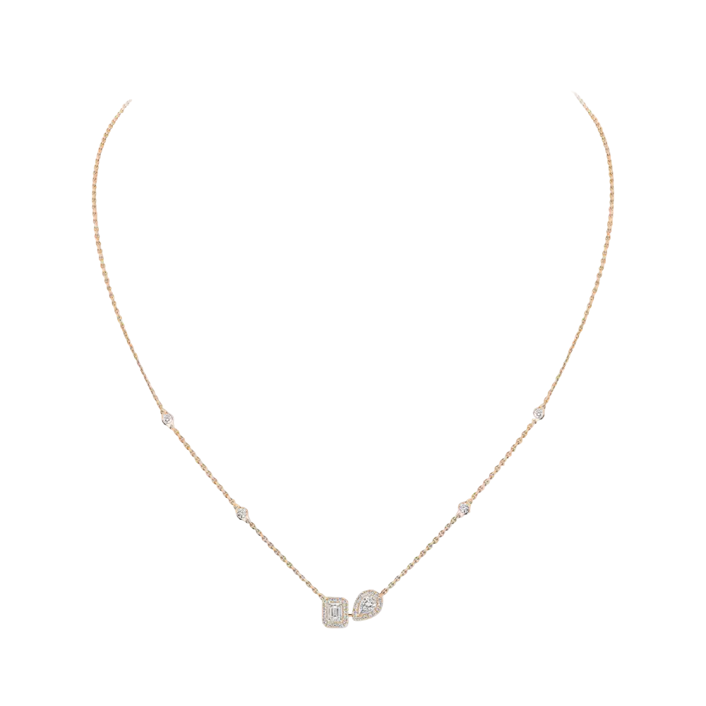 My Twin Toi & Moi Collier Diamant Or Rose