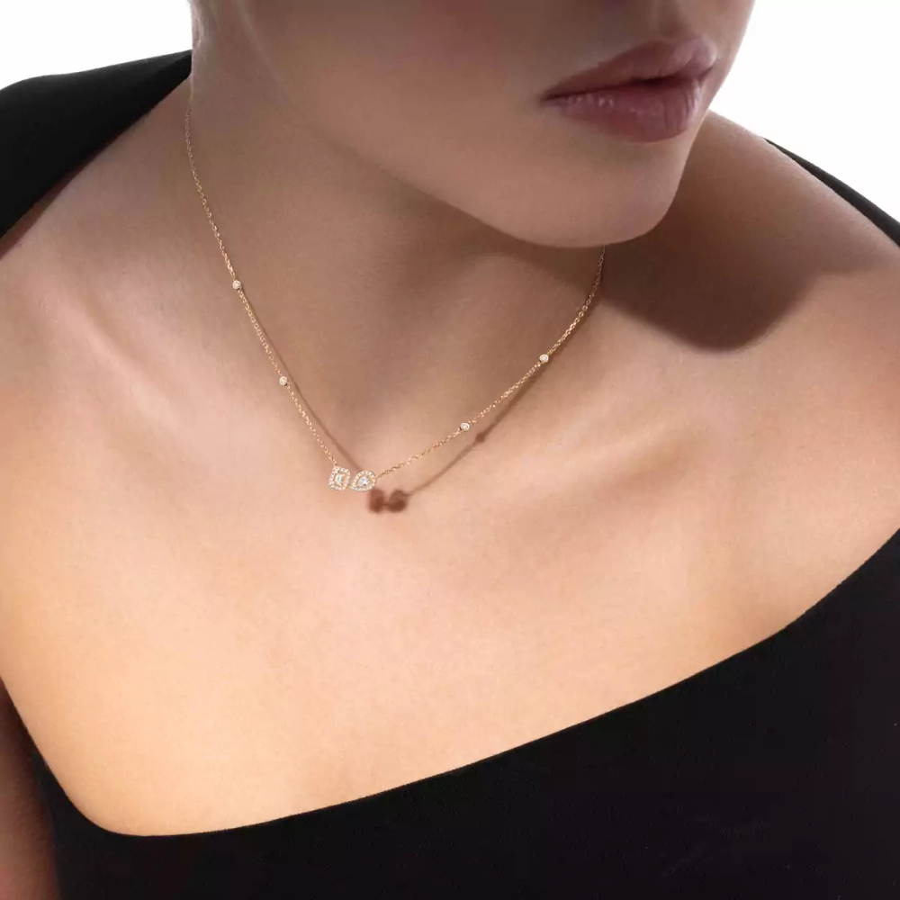 Collier toi & moi My Twin Collier Diamant Or Rose