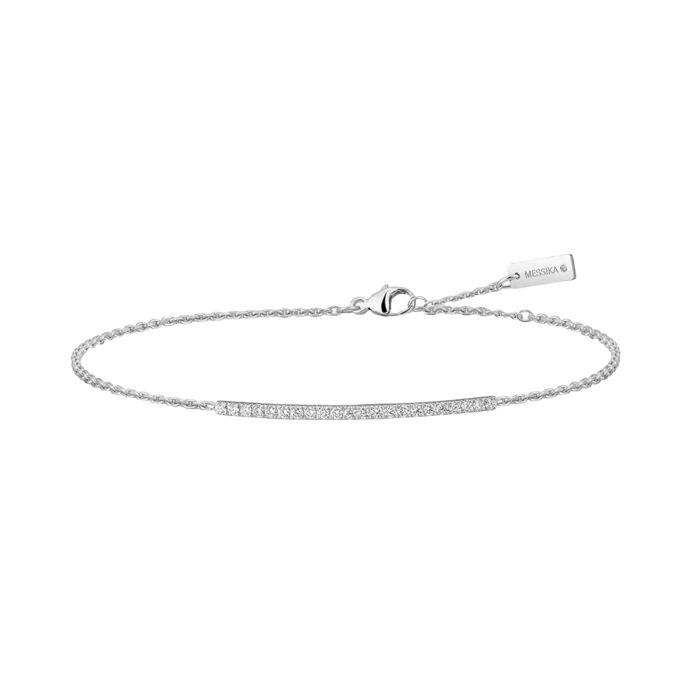 Bracelet barrette Gatsby Bracelet Diamant Or Blanc