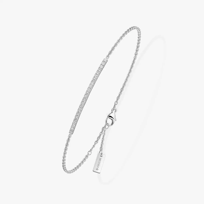 Gatsby Barrette Bracelet Diamant Or Blanc