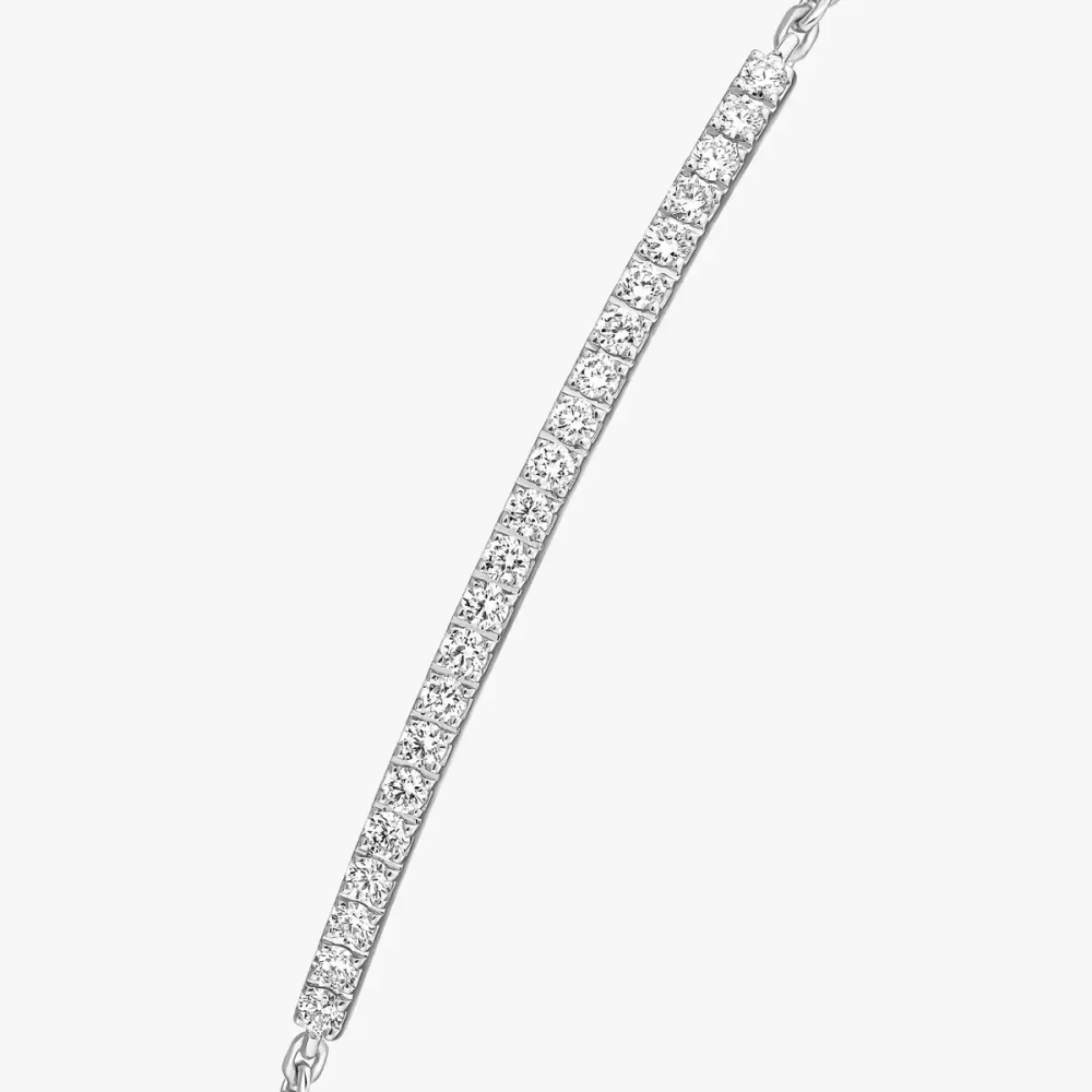 Gatsby Barrette Bracelet Diamant Or Blanc