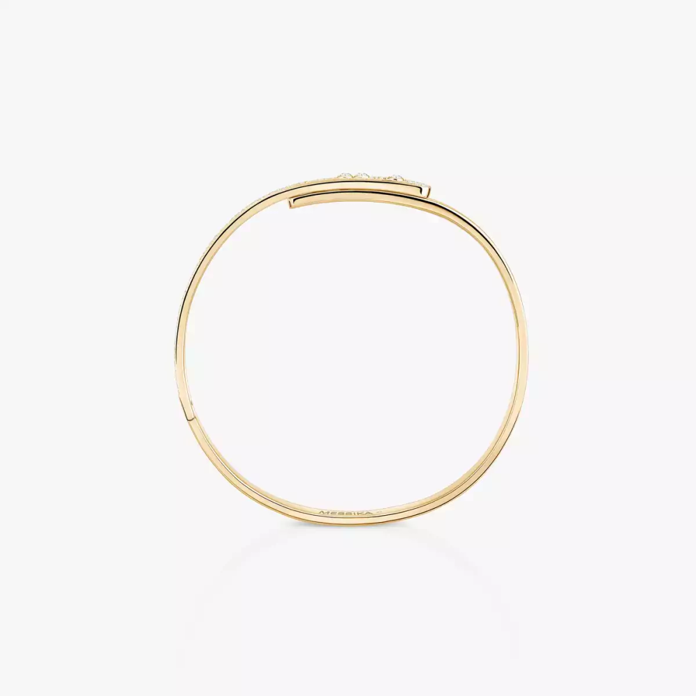 Bangle Move Noa PM Semi Pavé Bracelet Diamant Or Jaune