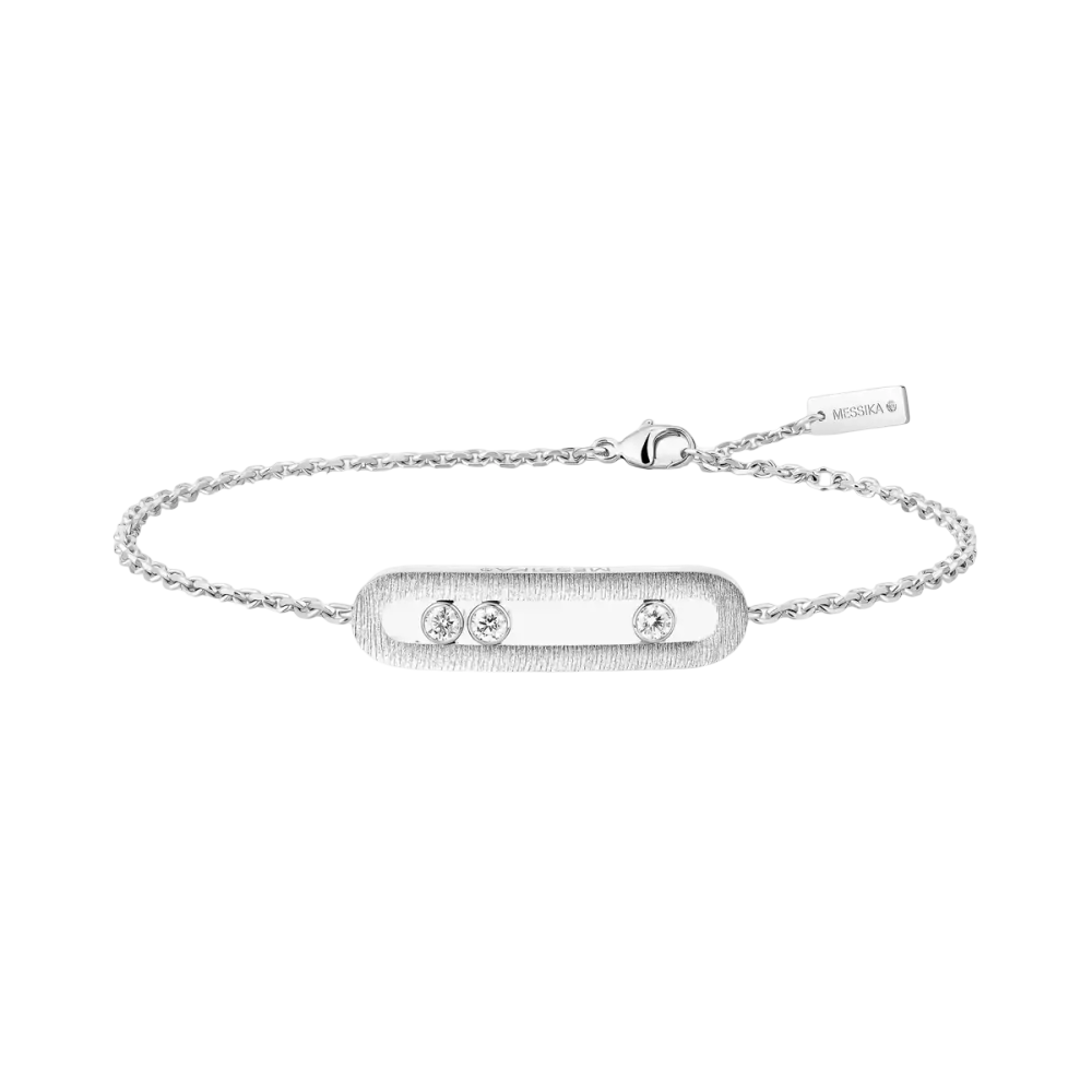 Move Classique Ciselé Bracelet Or Blanc