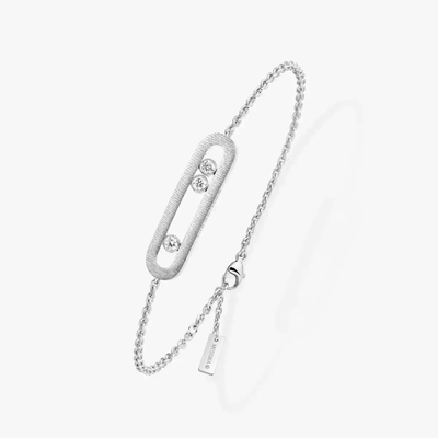 Move Classique Ciselé Bracelet Or Blanc