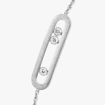 Move Classique Ciselé Bracelet Or Blanc