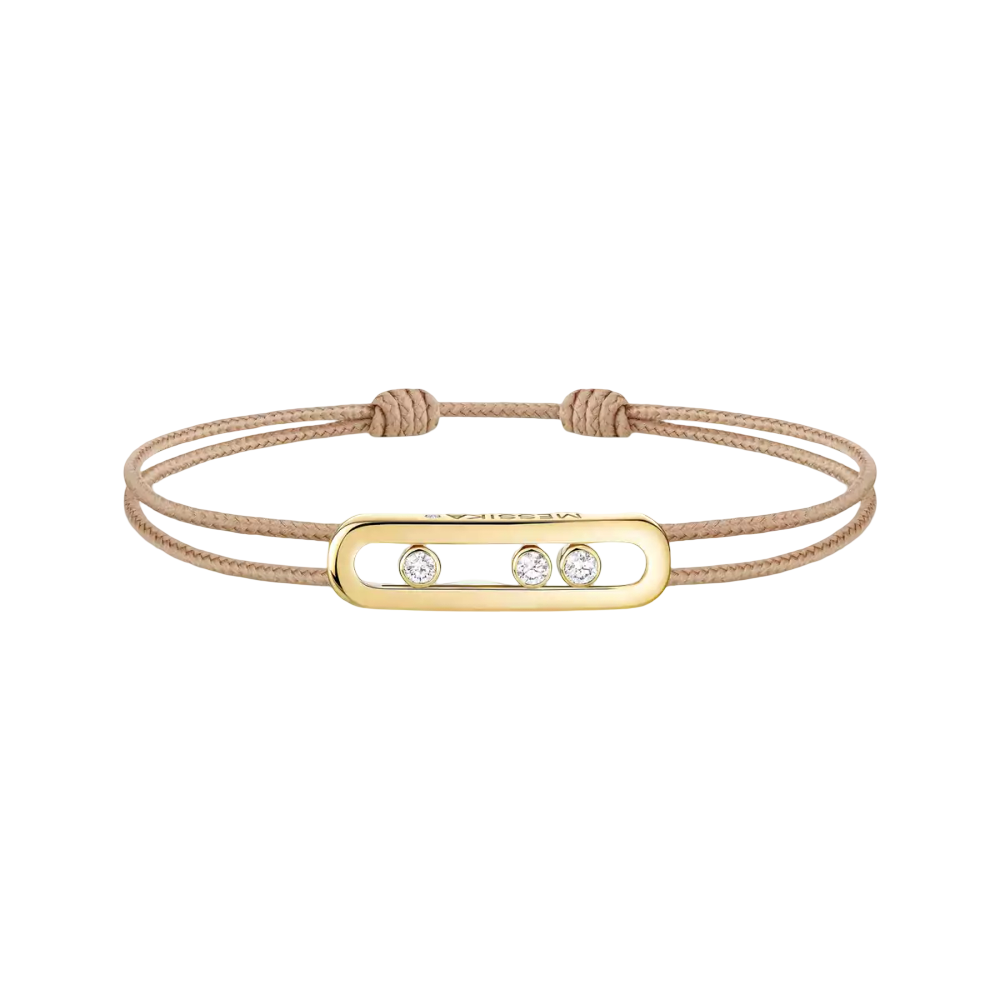 Cordon Messika CARE(S) Beige Bracelet Diamant Or Jaune