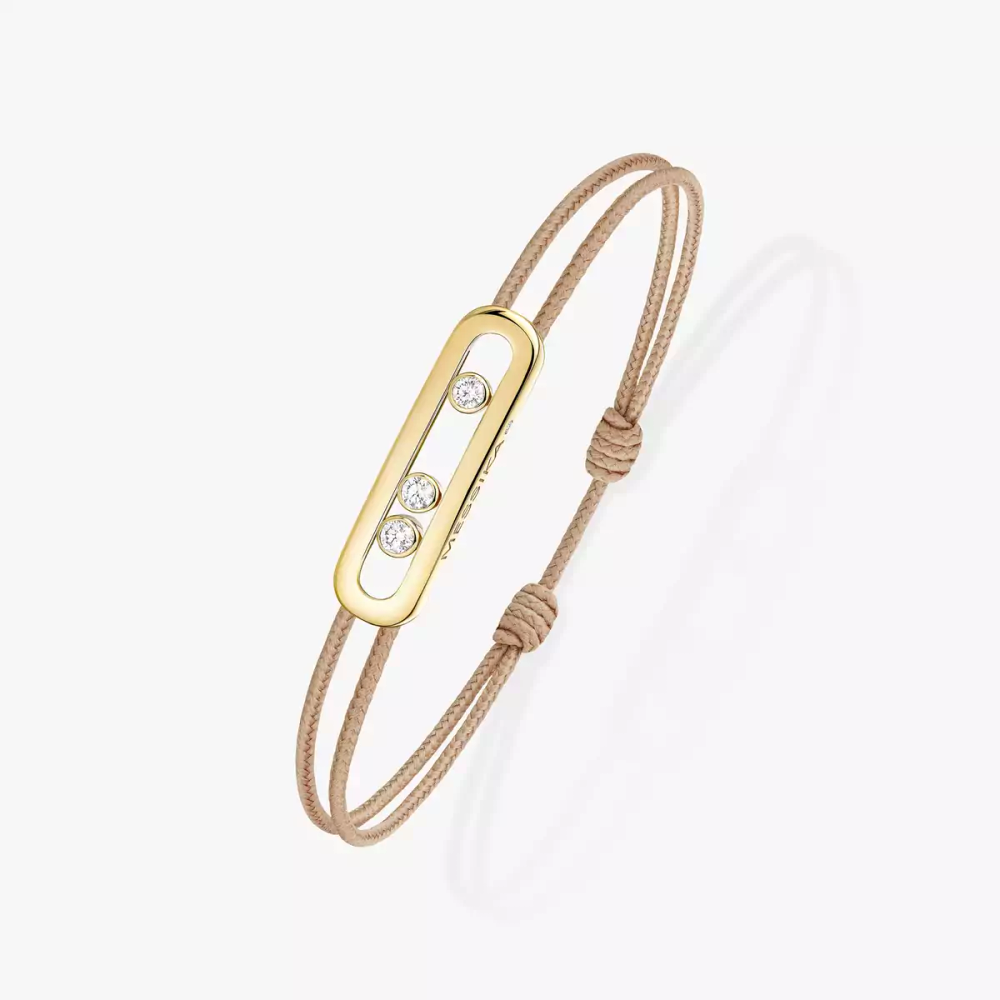 Cordon Messika CARE(S) Beige Bracelet Diamant Or Jaune