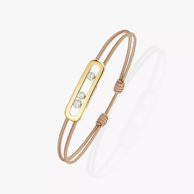 Cordon Messika CARE(S) Beige Bracelet Diamant Or Jaune