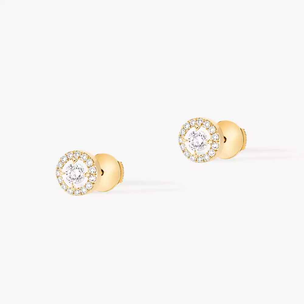 Joy Diamants Ronds 0,10ct Boucles d'oreilles Diamant Or Jaune