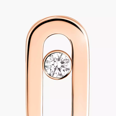 Move Uno Single Stud Pink Gold Diamond Earrings