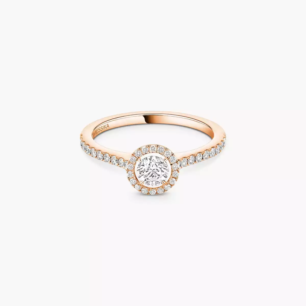 Joy 0,25ct Bague Diamant Or Rose