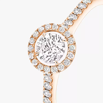 Joy 0,25ct Bague Diamant Or Rose