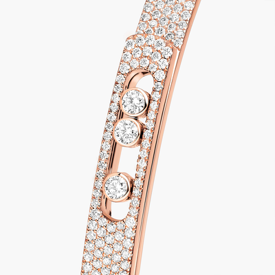 Bangle Move Noa PM Pavé Bracelet Diamant Or Rose