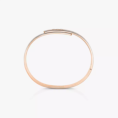 Move Noa SM Pavé Bangle Pink Gold Diamond Bracelet