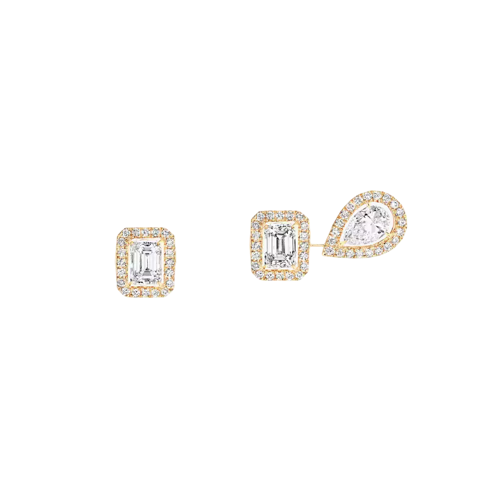 My Twin 1+2 0,20ct x3 Boucles d'oreilles Diamant Or Jaune