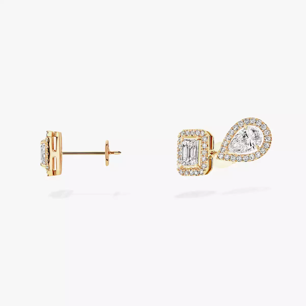 My Twin 1+2 0,20ct x3 Boucles d'oreilles Diamant Or Jaune