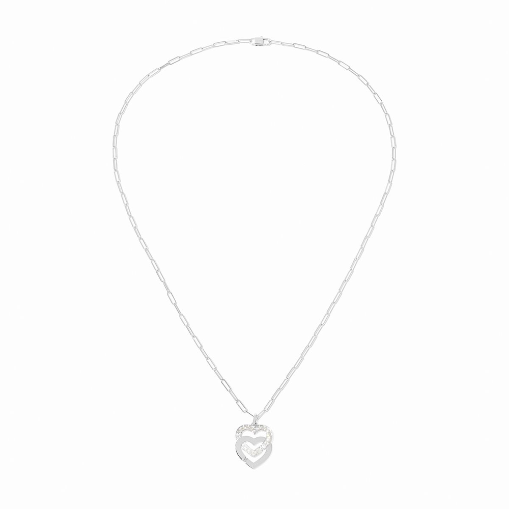 Pendant On Chain Extra Large Double Cœurs