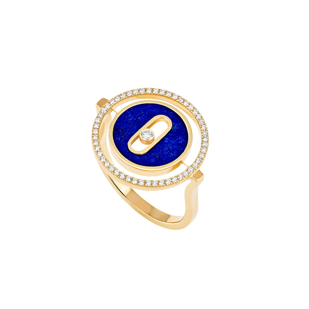 Bague Lucky Move PM Lapis Lazuli Bague Diamant Or Jaune