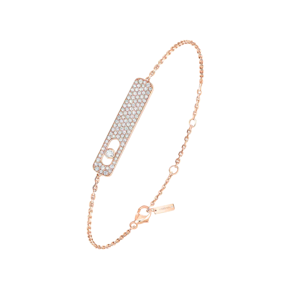 My First Diamond Pavé Bracelet Diamant Or Rose