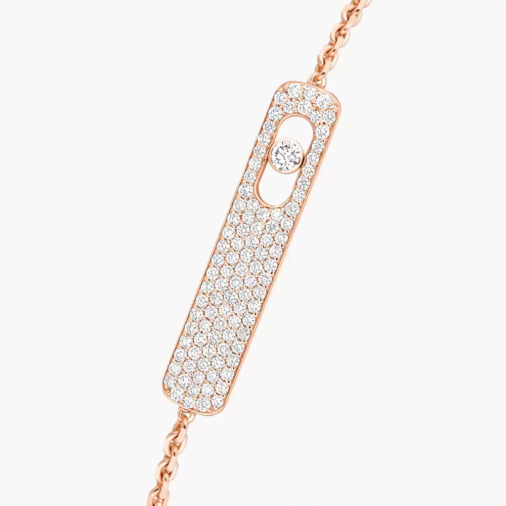 My First Diamond Pavé Bracelet Diamant Or Rose