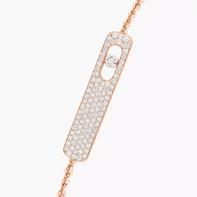 My First Diamond Pavé Bracelet Diamant Or Rose