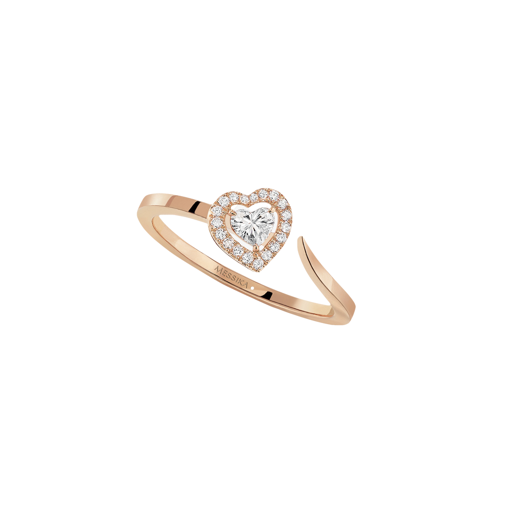 Pink Gold Diamond Ring Joy coeur 0.15-carat diamond