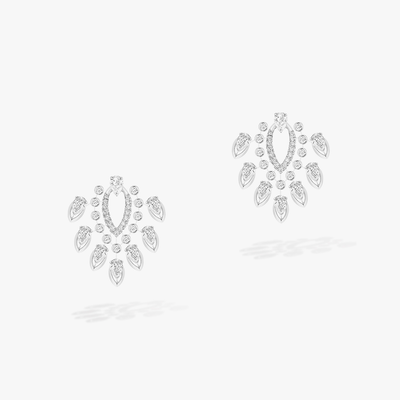 Desert Bloom White Gold Diamond Earrings