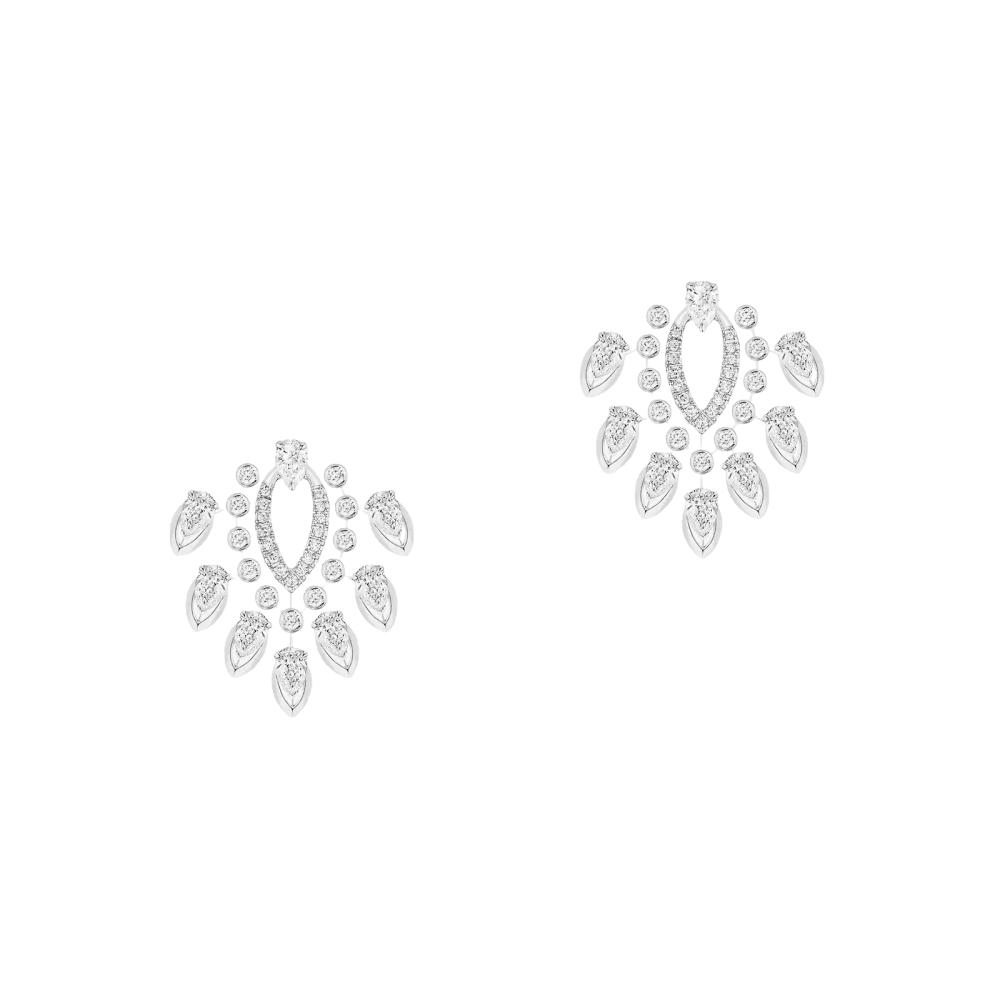 Desert Bloom White Gold Diamond Earrings