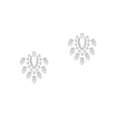 Desert Bloom White Gold Diamond Earrings