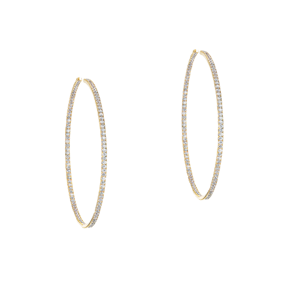 Créoles Gatsby S Boucles d'oreilles Diamant Or Jaune