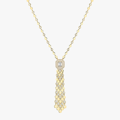 D-Vibes Tassel Yellow Gold Diamond Necklace