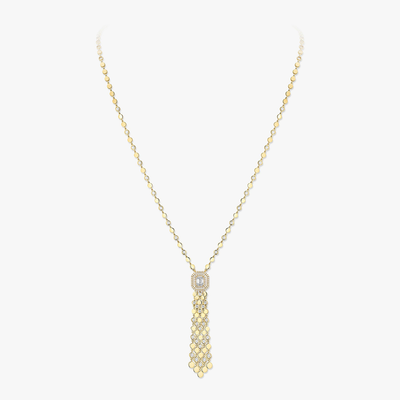 D-Vibes Tassel Yellow Gold Diamond Necklace