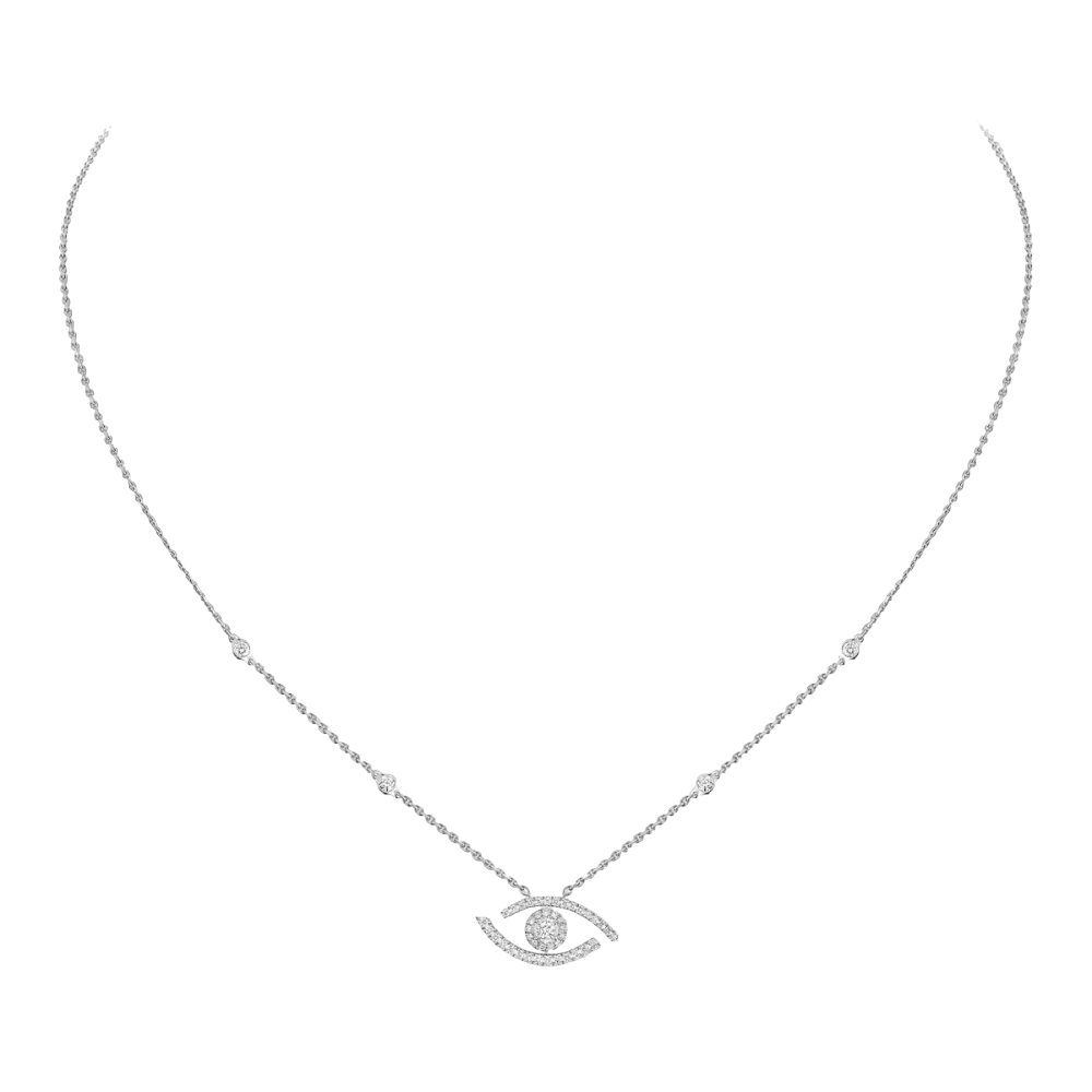 Collier pavé Lucky Eye Collier Diamant Or Blanc