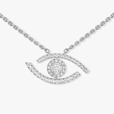 Collier pavé Lucky Eye Collier Diamant Or Blanc